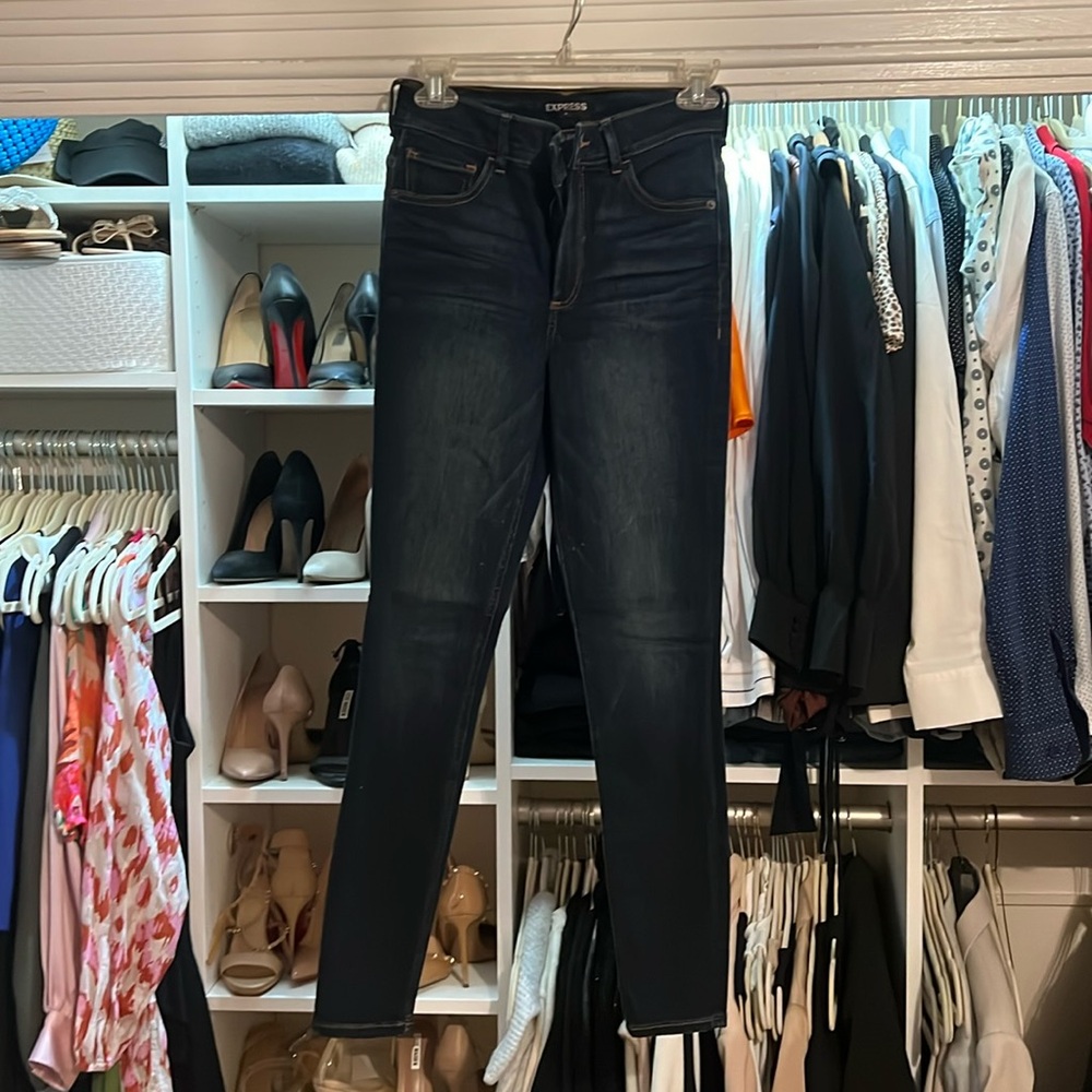 Express denim perfect ankle legging high-rise size 0